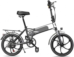 Fangfang Electric Bike Fangfang Electric Bikes, 20" Folding Electric Bike 350W Electric Bikes for Adults with 48V 10.4Ah / 12.5Ah Lithium Battery 7-Speed Al Alloy E-Bike for Commuting Or Traveling Black, Spoke Wheel, E-Bike