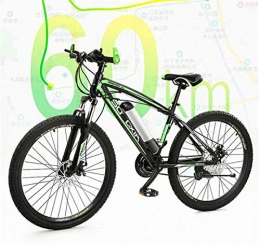 Fangfang Bike Fangfang Electric Bikes, 20 Inch Electric Mountain Bike, Aluminum Frame 250W Motor Adult City Travel E-Bike 21 Speed 36V Removable Battery Dual Disc Brake, E-Bike (Color : Green)