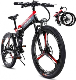 Fangfang Bike Fangfang Electric Bikes, 26" Electric Mountain Bike 400W Aluminum Alloy Ebike for Adults, 48V 10AH Lithium-Ion Battery Professional 27 Speed Gear MTB Bicycle for Men And Women, E-Bike (Color : Red 1)