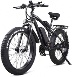 Fangfang Electric Bike Fangfang Electric Bikes, 26 Inch Electric Bike Mountain E-bike 21 Speed 48v Lithium Battery 4.0 Off-road 1000w Back Seat Electric Mountain Bike Bicycle for Adult, Blue, E-Bike (Color : Black)