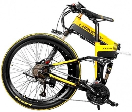 Fangfang Bike Fangfang Electric Bikes, 48V 500w Electric Mountain Bicycle, 26 Inch Fat Tire E-Bike（Top Speed 40 Km / h） Cruiser Mens Sports Bike Full Suspension Adult MTB Dirtbike，yellow, E-Bike (Color : Yellow)