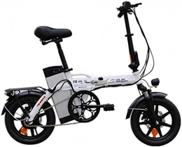 Fangfang Electric Bike Fangfang Electric Bikes, Electric Bike for Adults 14 in Folding Electric Bike with 48V / 20Ah Removable Lithium-Ion Battery for City Commuting Outdoor Cycling Travel Work Out, E-Bike (Color : White)
