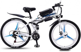 Fangfang Electric Bike Fangfang Electric Bikes, Electric Bikes for Adults 350W Folding Mountain Ebike Aluminum Commuting Electric Bicycle with 21 Speed Gear & 3 Working Model Electric Bike E-Bike, E-Bike (Color : White)