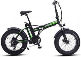 Fangfang Electric Bike Fangfang Electric Bikes, Fat Tire Electric Bike 20" Foldaway / City Electric Bike Assisted Electric Bicycle Sport Mountain Bicycle with 500W 48V 15AH Lithium Battery, E-Bike (Color : Black)