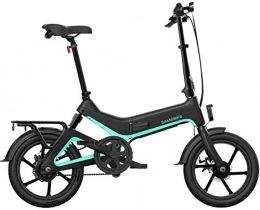 Fangfang Electric Bike Fangfang Electric Bikes, Folding Electric Bike 16" 36V 350W 7.5Ah Lithium-Ion Battery Electric Bikes for Adult Load Capacity 150 Kg with Rear Seat, E-Bike (Color : Black)