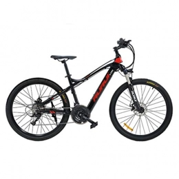 FFF-HAT Electric Bike FFF-HAT 27.5-inch Stealth Lithium Battery Electric Mountain Bike 21-speed Variable-speed Long-distance Off-road Bicycle Shock Absorption and Comfort-Red Start Version