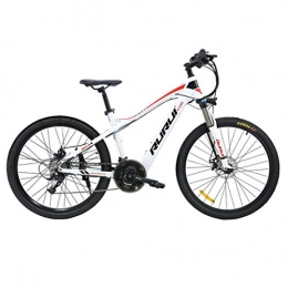 FFF-HAT Bike FFF-HAT 27.5-inch White Stealth Lithium Battery Electric Mountain Bike 27-speed Variable-speed Long-distance Off-road Bicycle Shock Absorption and Comfort-Riding Version