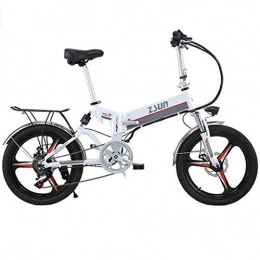 FFF-HAT Electric Bike FFF-HAT Folding Electric Bicycle, Magnesium Alloy Bicycle All-terrain, 20-inch 350W / 48V Endurance 120 Km, with Smart Meter and GPS, Suitable for Men and Women
