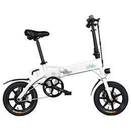 Fiido Bike FIIDO D1 Electric Bike Moped Bike 14 Inch Tires 250W Motor 25km / h Foldable E-Bike 11.6AH Battery 3 Riding Modes - White
