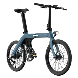 Fiido Bike FIIDO D11 Foldable Electric Bicycle, 20"Adult Bike Removable Lithium Battery 3 Gears Ebike Max Speed 24km / h Lightweight 250W 36V / 11.6Ah Range Up to 100 km for Unisex Outdoor (Blue)