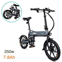 Bettying Bike FIIDO D2 Ebike Foldable Electric Bike With 250W Motor, LED Front Light, 16 Inch Inflatable Rubber Tire, 120kg Payload For Adult (7.8Ah Gray)