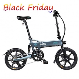 Fiido Electric Bike FIIDO D2 Foldable Electric Bike Aluminum 16 Inch Electric Bike for Adults E-Bike with 36V 7.8AH Built-in Lithium Battery, 250W Brushless Motor and Dual Disc Mechanical Brakes (grey)