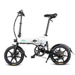 Fiido Bike FIIDO D2S 16 inch Folding Electric Bike, Foldable electric bikes for adults with built-in 7.8Ah Battery electric bicycle with 6 speed mechanical shifting For Outdoor Cycling work out Commuting (white)
