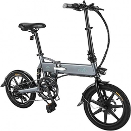 Fiido Bike FIIDO D2s Foldable Electric Bike Aluminum 16 Inch Electric Bike for Adults 6 speed E-Bike with 36V 7.8AH Built-in Lithium Battery, 250W Brushless Motor (Dark gray)