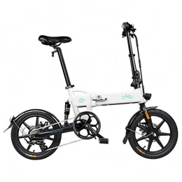 Fiido Bike FIIDO D2S Folding Moped Electric Bike for Adults，City Bike Commuter Bike, Electric Mountain Bike 250W Motor Max 25km / h 6 Speeds Shift (white)