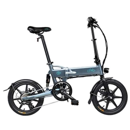 Fiido  FIIDO D2S Outdoor Electric Bike, 16inch Folding E-bike Bicycle, Rechargeable Foldable Electric Shift Bicycle Cycling Tool, Max Speed 25km / h, Unisex Bicycle (Grey)