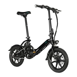 Fiido Electric Bike FIIDO D3 PRO Folding Electric Bicycle, High Strength Aluminum Alloy 3 Gears Electric Bike for Adult Outdoor Riding, 36V High Strength Aluminum Alloy Brushless Gear Motor(Black)
