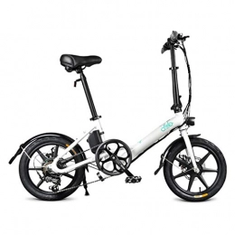 Fiido Bike FIIDO D3S 16Inch Electric Bikes for Adults, Urban Commuter Folding E-bike, Max Speed 25km / h, 7.8Ah Rechargeable Battery, Received within 5-7 days - White