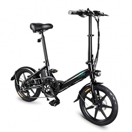 Fiido Electric Bike FIIDO D3S Folding Electric Bike for Adults, Adjustable Lightweight Magnesium Alloy Frame Foldable Variable Speed E-Bike with LCD Screen, 250W Motor, 36V 10.4Ah Battery, 52T Large Crankset (Black)