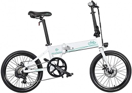 Fiido Bike FIIDO D4S Folding Electric Bikes for Adults, 250w 36V Electric Mountain Bike, 20inch Folding E-bike Bicycle, 80km Long-distance Driving, Received within 5-7 days (White)