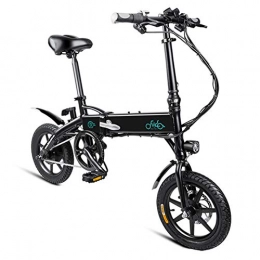 Fiido Bike FIIDO DI Electric Bike Folding E-bike for adults, Commuter Cycling Bicycle16inch Wheel, Max Speed 25km / h, 250W / 36V, Aluminum Frame Disc Brakes Brakes 3 Modes, Unisex Bicycle - Black