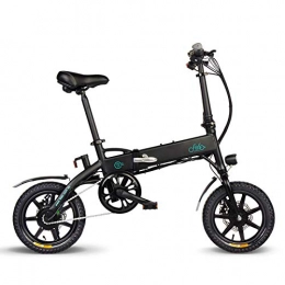 Fiido Bike Fiido Ebike D1, Folding Electric Bike with 10.4Ah Li-ion Battery, 14in Tire (black)
