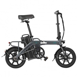 Fiido  FIIDO L3 Folding Electric Bike, 14" Tires 350W Powerful Motor 3 Riding Modes Rechargeable Foldable Assist Electric Bicycle with Removable 2900mAh Lithium Battery (Grey, 23.2Ah)