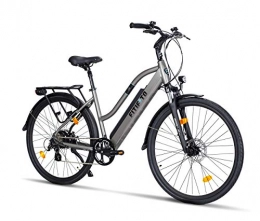Fitifito Electric Bike Fitifito CT28 Inch Electric Bicycle City Bike E-Bike Pedelec 48V 250W Rear Motor 13Ah 624W Lithium Ion USB 7 Speed Shimano Gear, grey
