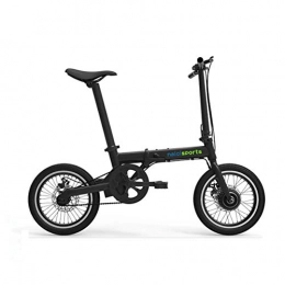 FJW Bike FJW Electric Bike 36V 250W Unisex Ebike 16 inch Hybrid Bicycle with Disc Brakes (Removable Lithium Battery) Folding Bike for Commuter City, Black