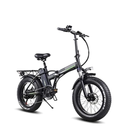 FMOPQ Electric Bike FMOPQ Electric Bike Foldable204.0 Inch Fat Tire Electric Bicycle 800W 48V 15Ah Lithium Battery Electric Bike Folding (Color : Black One Battery)