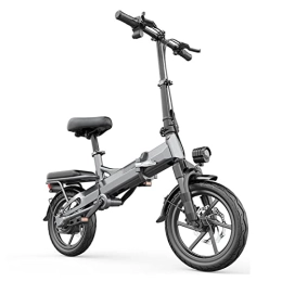 FMOPQ Electric Bike FMOPQ Foldable 14 Inch Electric Bikes for Women 400W Electric Bicycles 2 Seat 36V Lithium Battery Electric Bike25 Km / H (Color : Silver)
