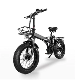 FMOPQ Bike FMOPQ Foldable Electric Bike 20 Inches Fat Tire 750W Electric Bicycle 48V 15Ah Lithium Battery 30-55 Km / H Top Speed 80-110 Km (Size : I) (C)
