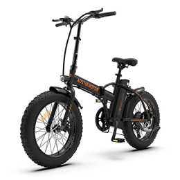 FMOPQ Bike FMOPQ Folding Electric Bike with 500W Motor 36V 13AH Removable Lithium Battery 20”4 Inch Fat Tire Electric Bicycle (Black)