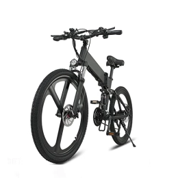 FMOPQ Electric Bike FMOPQ Folding Electric Bike with 500W Motor 48V 12.8AH Removable Lithium Battery 261.95 inch Tire Electric Bicycle (Color : Black) (Black+2 Battery)