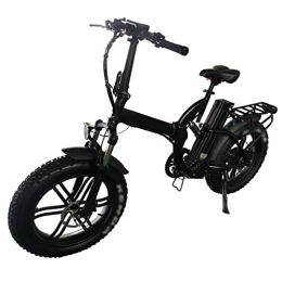 FMOPQ Electric Bike FMOPQ Folding Electric Bikes20 inch 500W 4.0 Fat Tire Electric Bicycle Folding 48V 15Ah Lithium Battery (Color : with Battery 15.6Ah) (Without Battery)