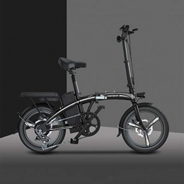 FNCUR Electric Bike FNCUR 20 Inch New National Standard Folding Electric Bicycle Lithium Battery Adult Generation Small Generation Driving Battery Electric Car 48V Bicycle (Color : Black, Size : 10AH)