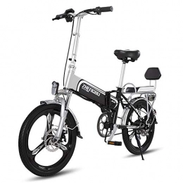 FNCUR Electric Bike FNCUR Folding Electric Bicycle Double Step Small Mini Adult Lithium Battery Boost Battery Car 36V Bicycle (Color : Black)