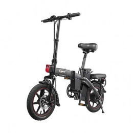 FNCUR Bike FNCUR Folding Electric Bicycle Lithium Battery Adult Men And Women Ultra Light Portable Mini Small Power To Help Travel Battery Car 48V / 180KM Gift For Family (Color : Black)