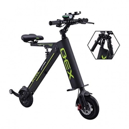 Mysida Scooter Bike Foldable Electric Adults Scooter With Seat LCD-display EBS Electronic Brake + Front Wheel Disc Brake Fixed Speed Cruise LED Headlamp 30KM Long Range (Color : Black)