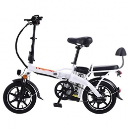 YXZNB Bike Foldable Electric Bicycle, with 350W Motor, Maximum Speed 20Km / H 48V / 10A Battery, Suitable for Youth And Adult Fitness City Commuting, White