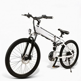 LWL Electric Bike Foldable Electric Bike 48V Motor 500W 21 Speed E Bike 30km / h Electric Bicycle 10Ah Battery 26 Inch Tire MTB Bike (Size : Black LO26 NEW)