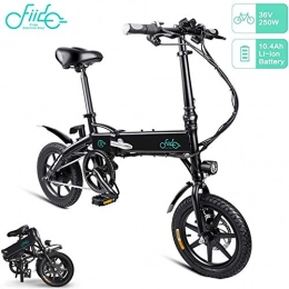 NOLOGO Electric Bike Foldable electric bike foldable electric bikes for adults with 10.4 Ah battery up to 30 miles Foldable bike for sports outdoor cycling travel training and commuting (Color : Black)