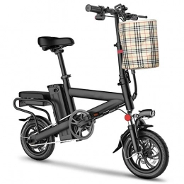 Sheng yuan Electric Bike Folding Assist Electric Bike, 36V 250W Silent Motor, Short Charge Lithium-Ion Battery, Disc Brake, Triangular Structure, Battery Capacity Selectable, Black-20Ah / 720Wh