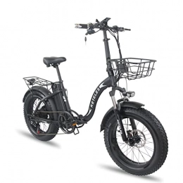 KETELES Bike Folding E-Bike Electric Bike 20 Inch 48V 18Ah Lithium Battery Foldable City E-Bike with 4" Fat Tires for Adults Men Women. (2 KF9s)