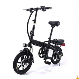 YXZNB Bike Folding Electric Bicycle, 48V / 32AH Lithium Battery 14" 350W High Speed Motor Suitable for Youth And Adult Fitness Urban Commuting, Black