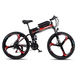  Electric Bike Folding Electric Bicycle, with 250w Motor and Removable 36v 10ah Battery, Double Shock Absorption, Three Modes Integrated Wheel, removable Battery, ebike for Men Women