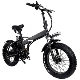 TGHY Electric Bike Folding Electric Bike 20" Fat Tire Commuting E-Bike for Adults 500W Brushless Motor Removable 48V 15AH Lithium Battery 50km / h 7-Speed Disc Brakes Cruiser Electric Bicycle