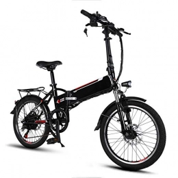 Fbewan Bike Folding Electric Bike 20 Inch Dual Disc Brakes Fakes Full Suspension Bike 250W 48V Control Electric Bikes Adults Recharge System 6 Speed, Black