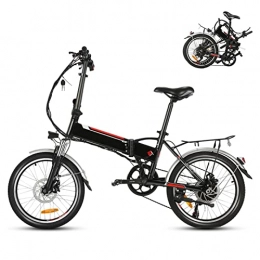 Electric oven Bike Folding Electric Bike 250W 18.7 inch Wheel Aluminum Alloy Frame bicycle 36V 8 AH Lithium Battery 7-speed Portable Beach Snow Mountain E-Bike for Men's Women's (Color : Black)