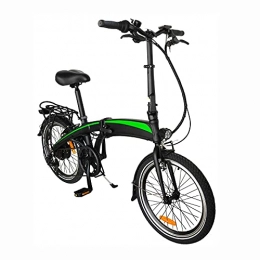 WHBSZCDH Electric Bike Folding Electric Bike 250W, Adult Electric Bikes, 20" Mountain Bike with 7.5Ah Battery, Max Speed 25km / h, Black